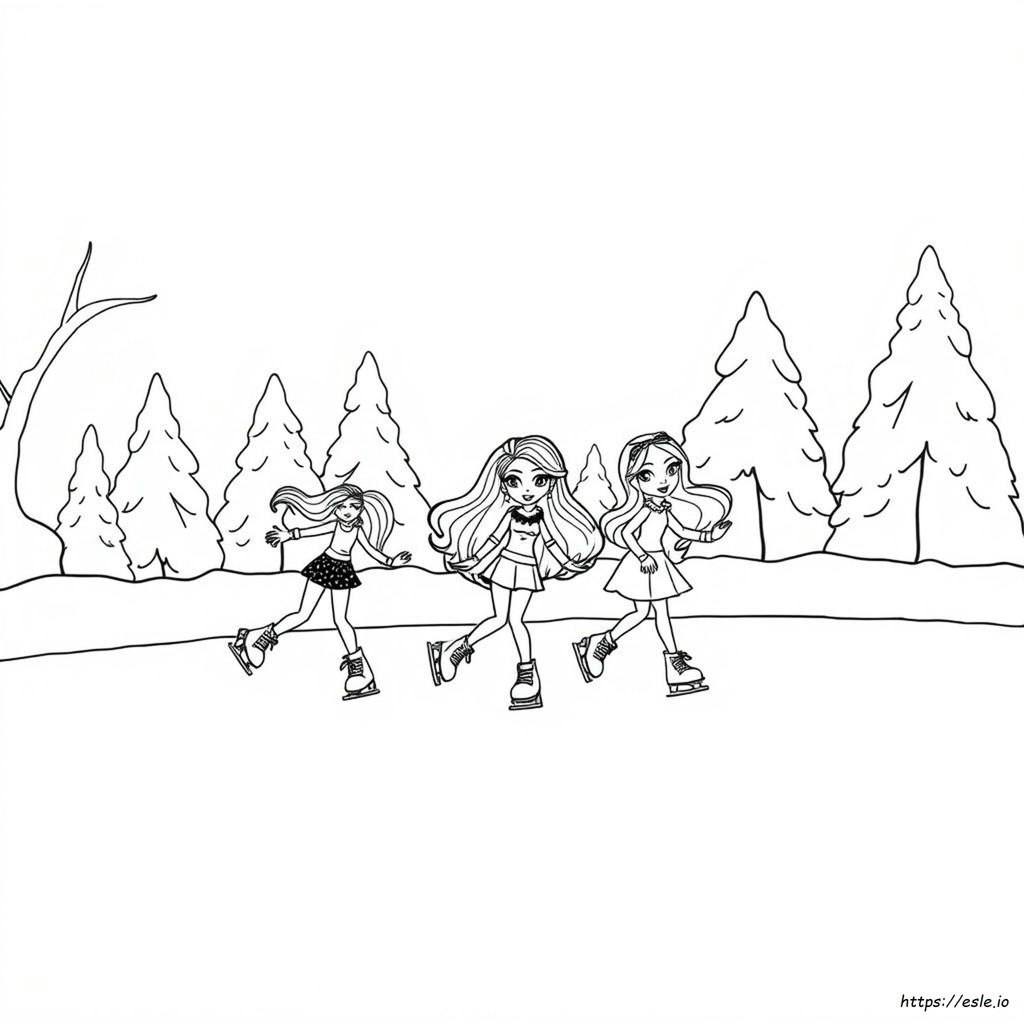 Bratz Ice Skating Coloring Pages