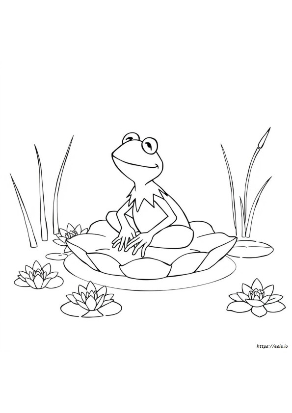 Kolorowanka Kermit Żaba