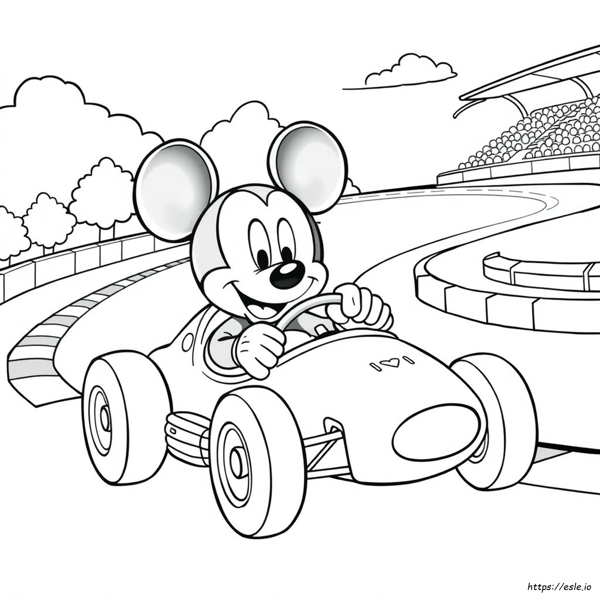 Mickey Mouse Roadster Coloring Pages