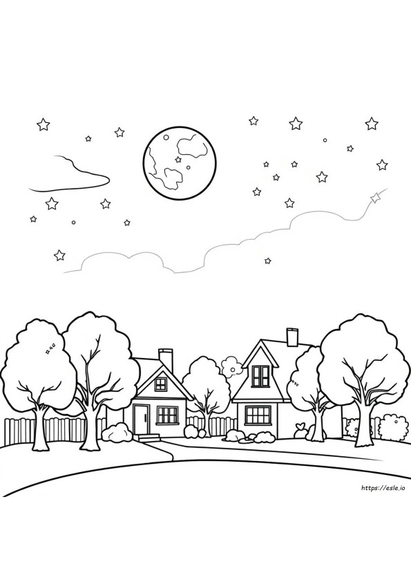 おやすみ おつきさま 塗り絵 無料
