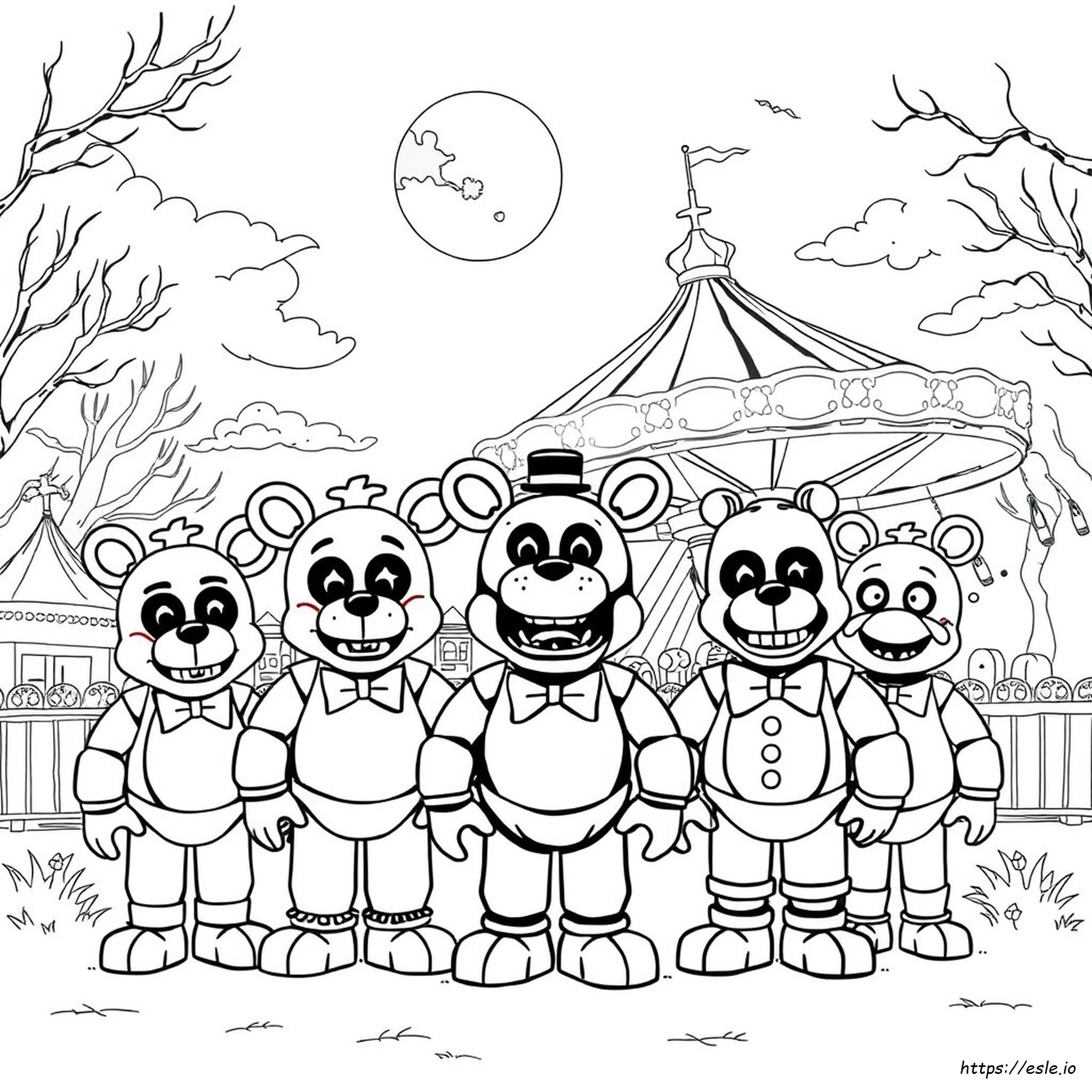 Five Nights Of Freddy Coloring Sheets