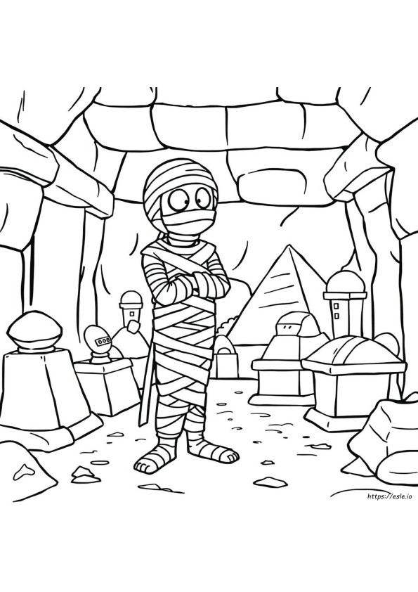 Desenho De Múmia Para Colorir