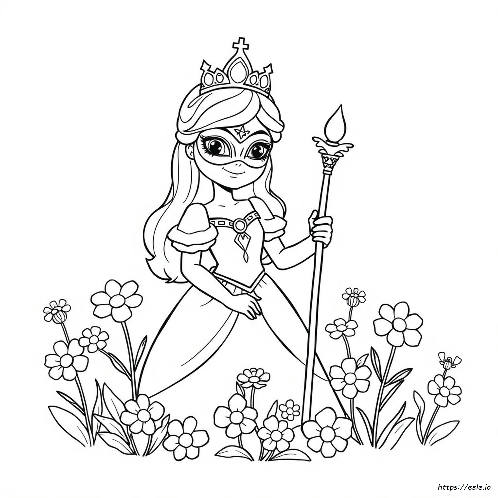 Princess Mask Coloring Pages