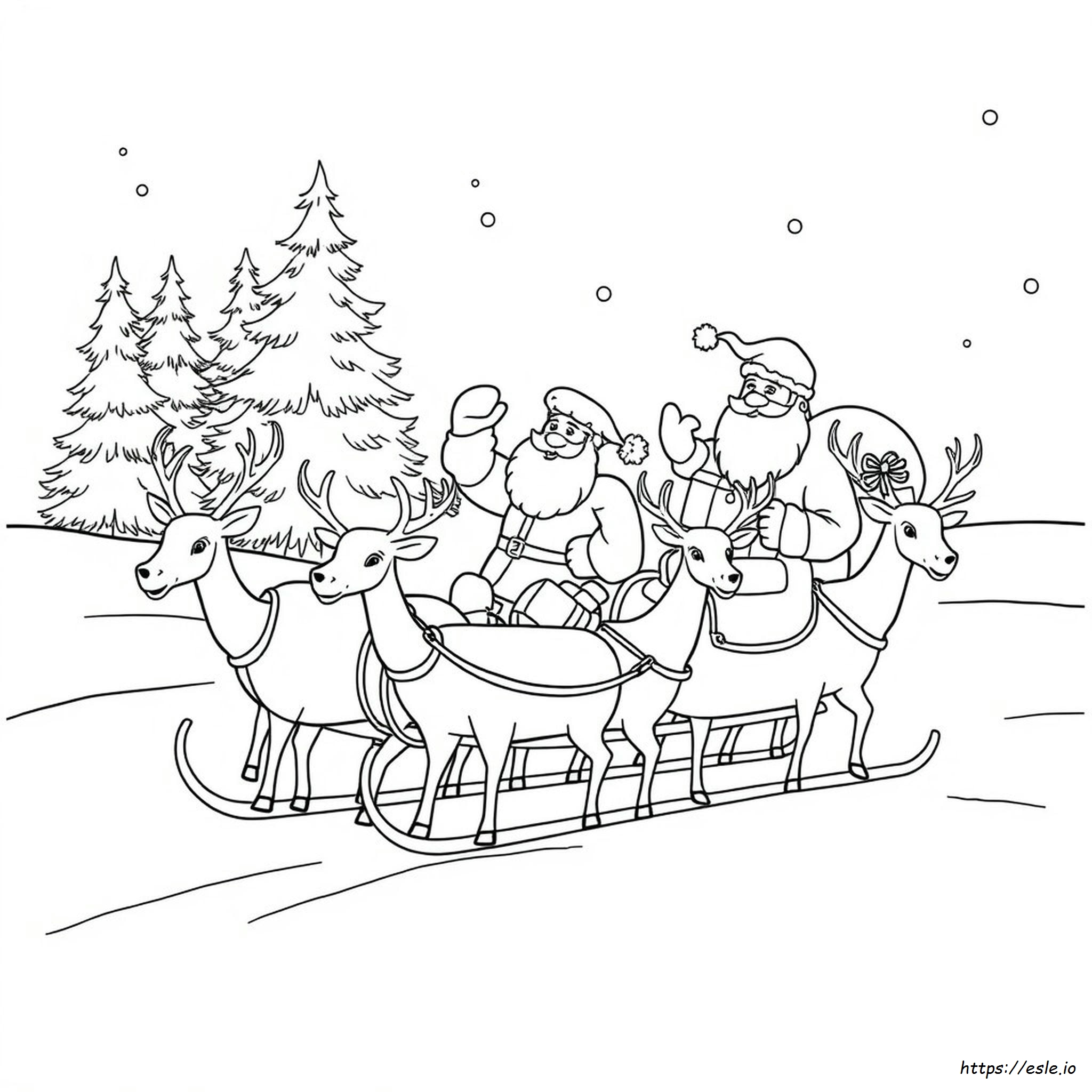 Christmas Coloring Pages Of Santa
