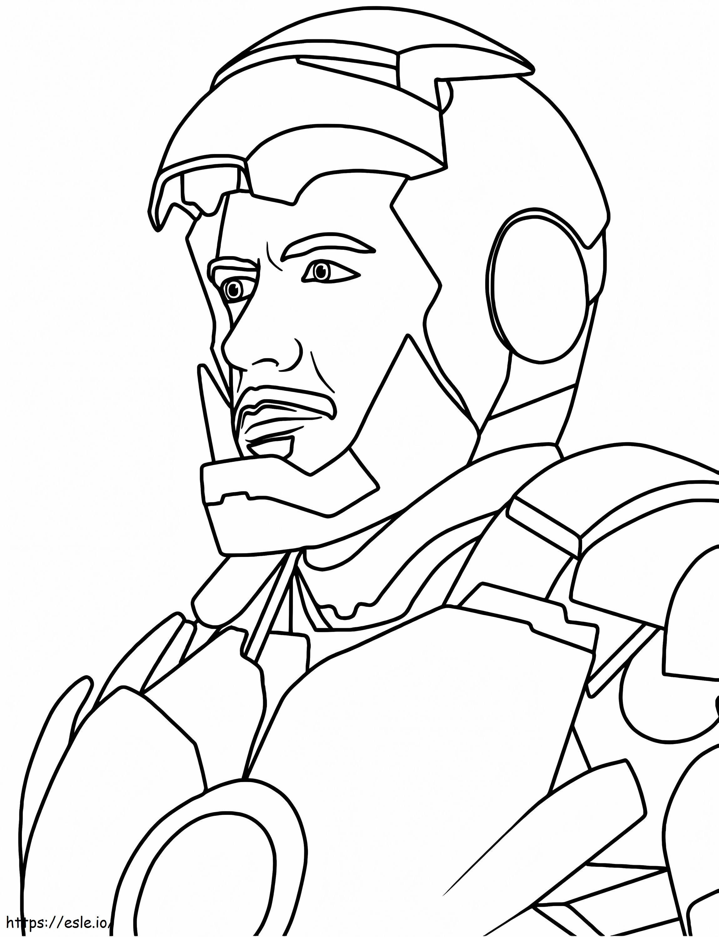 Coloriage Tony Stark est Iron Man à imprimer dessin