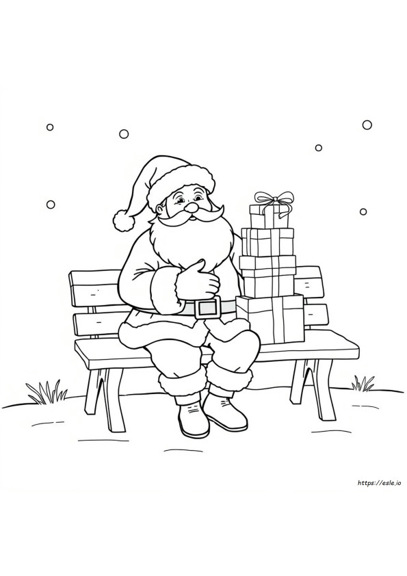 Kerstman Kleurplaat