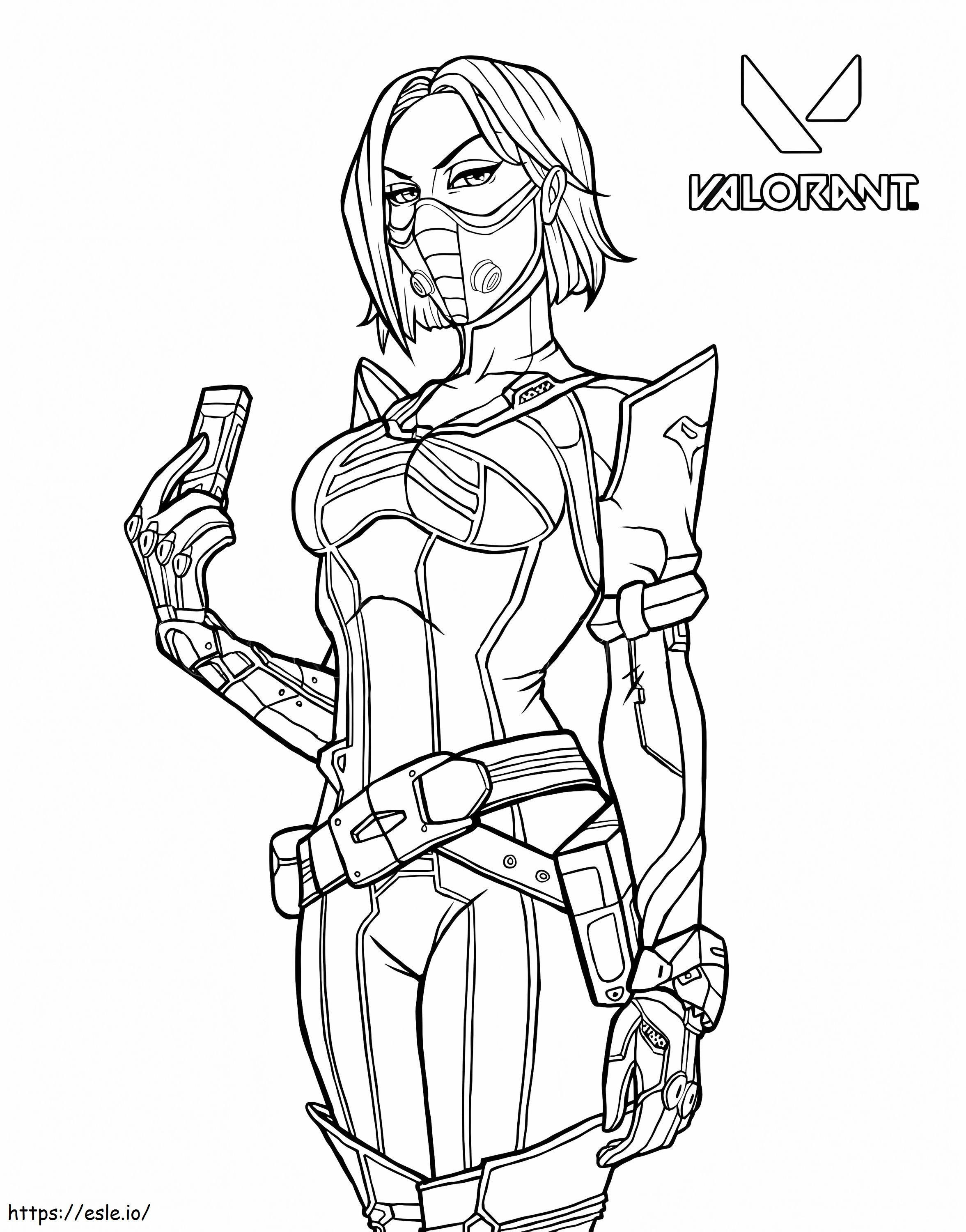Viper From Valorant coloring page