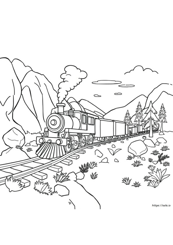 Rocky Railway Coloring Pages