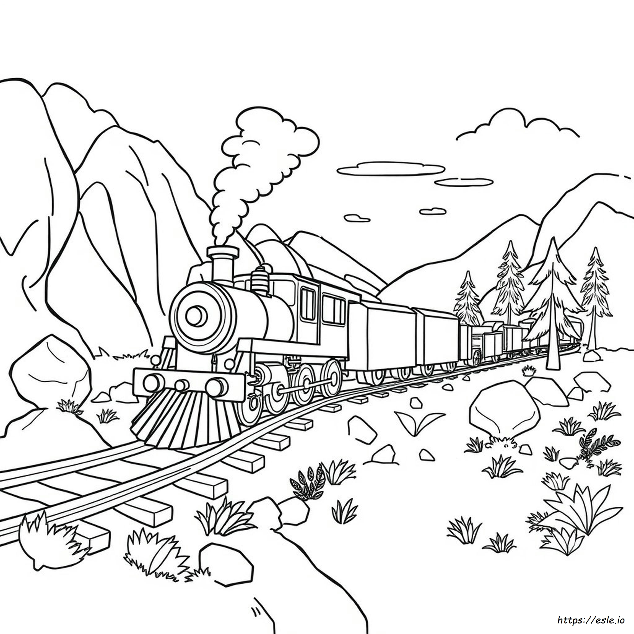 Rocky Railway Coloring Pages