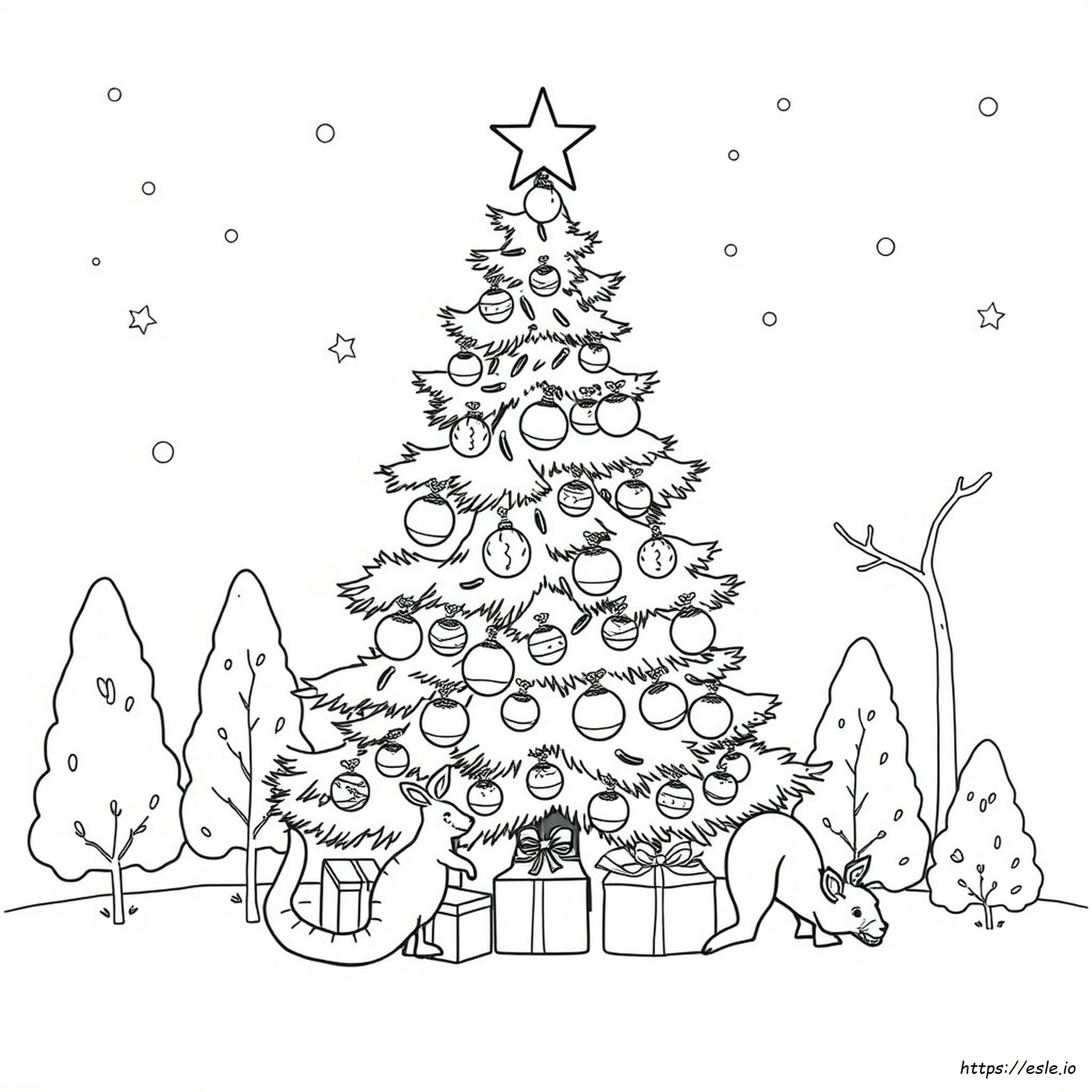 Australische Kerst Kleurplaat kleurplaat