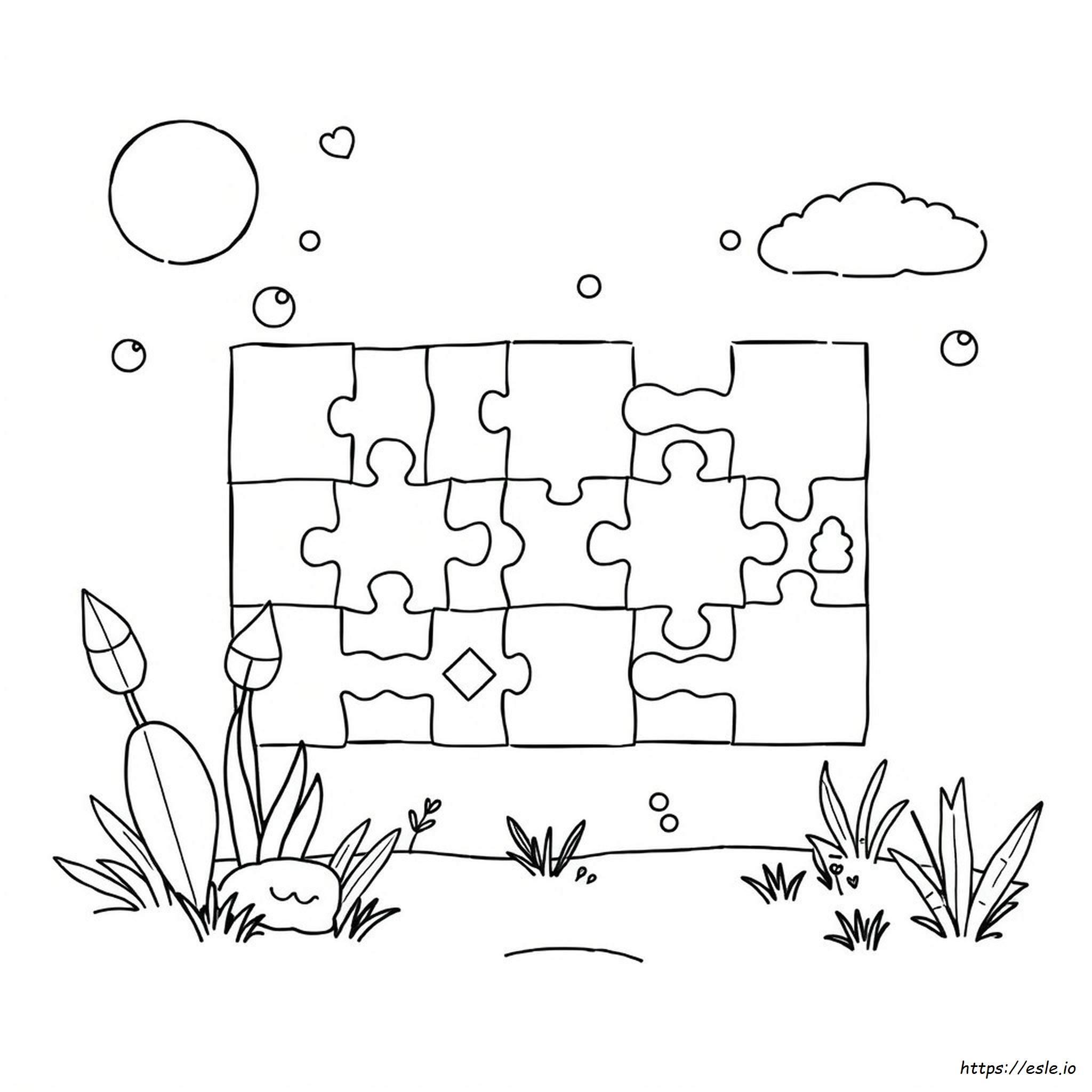 Puzzelpagina Afbeelding Kruis Kleur Uitgave 1 kleurplaat