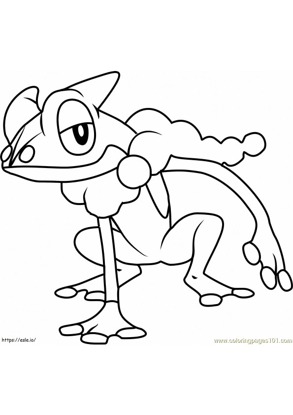 Coloriage _Frogadier Pokemon à imprimer dessin