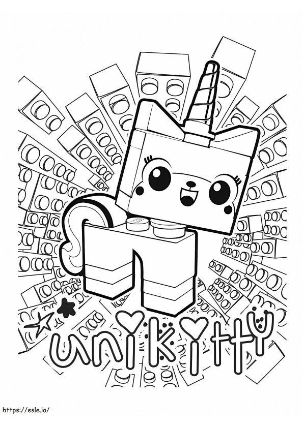 Unikitty 2 coloring page