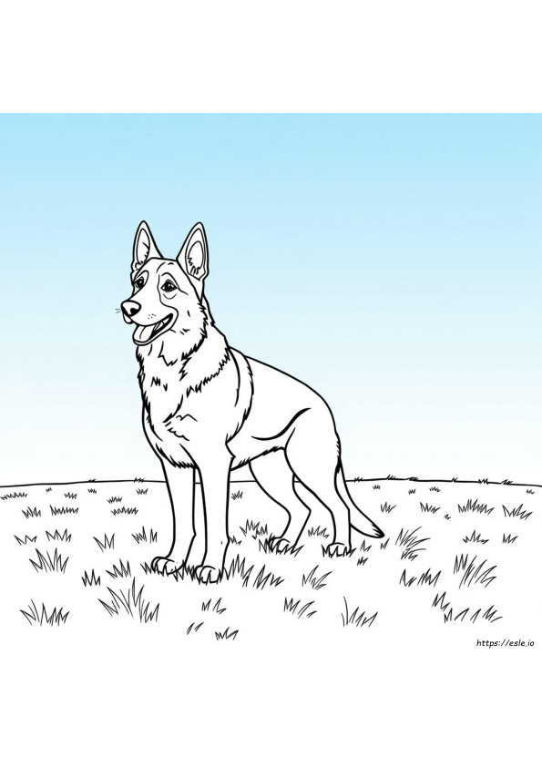 Deutscher Schäferhund Ausmalbild