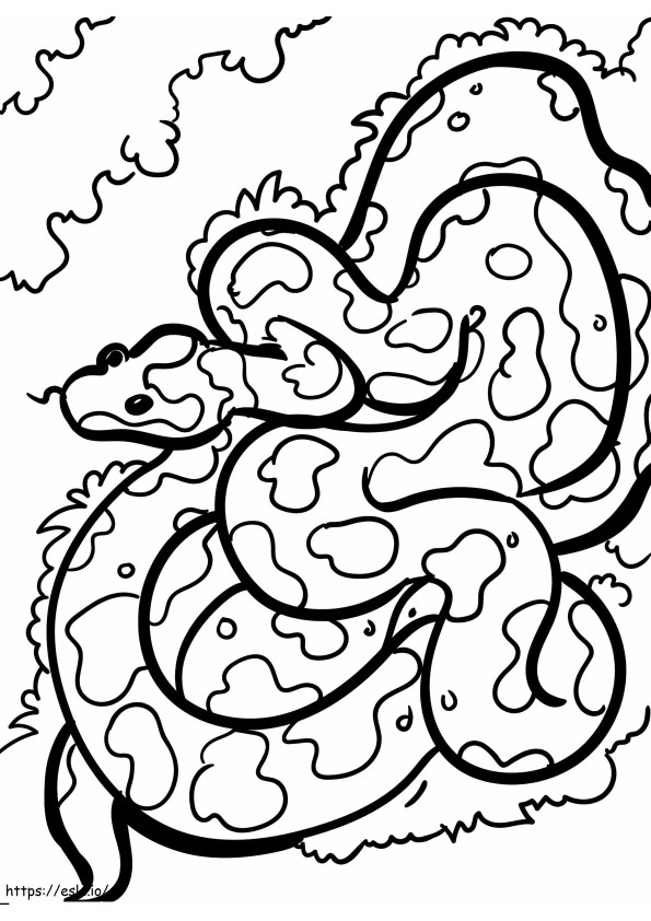 Serpente mimetico da colorare