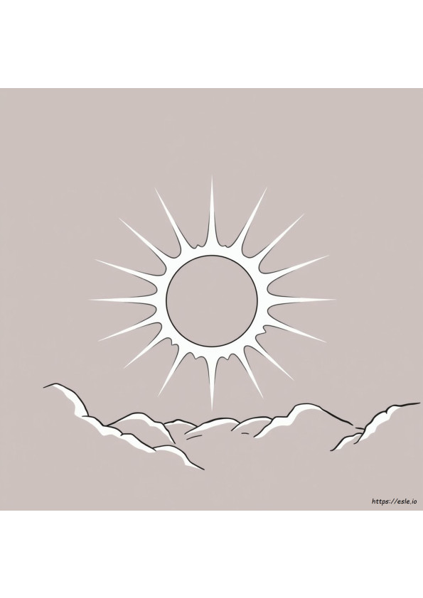 Solar Eclipse Coloring Page
