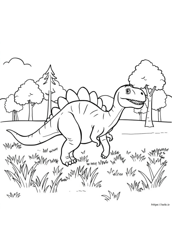 Kolay Dinozor Boyama Sayfaları