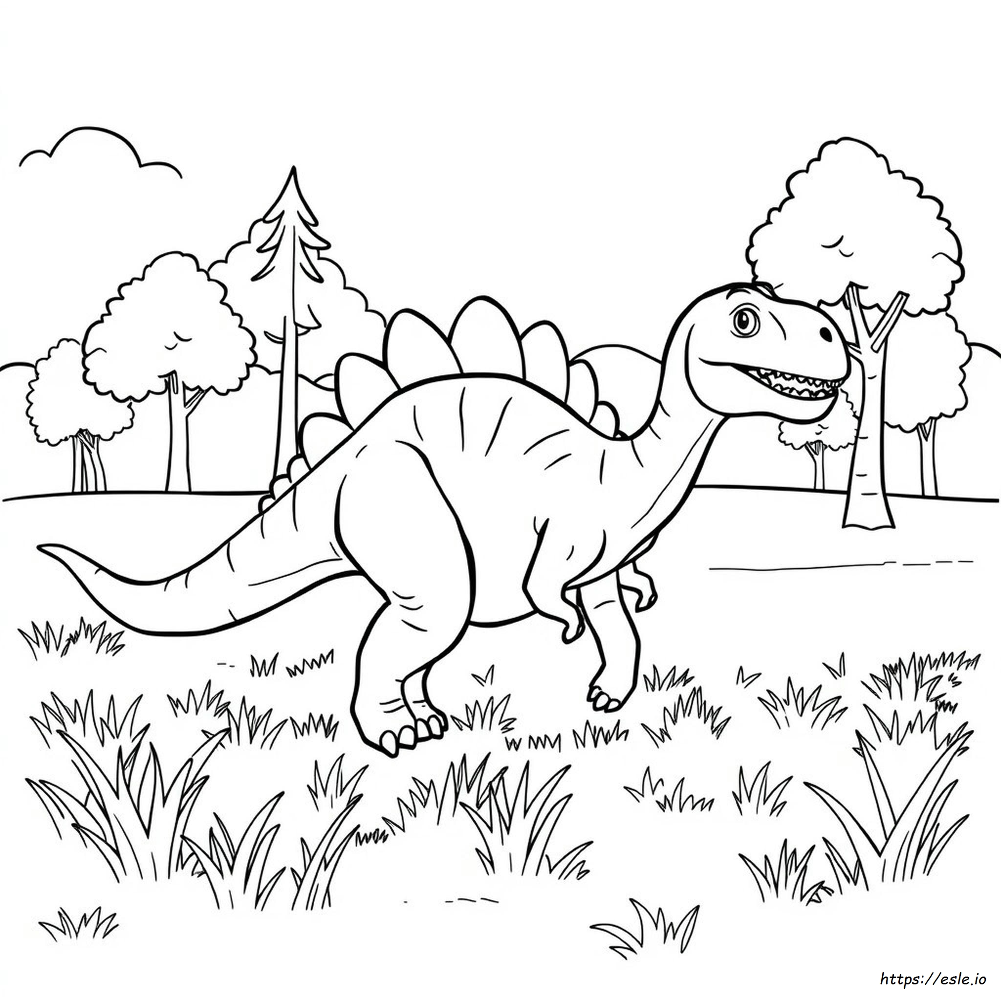 Helppoja Dinosaurus Värityskuvat