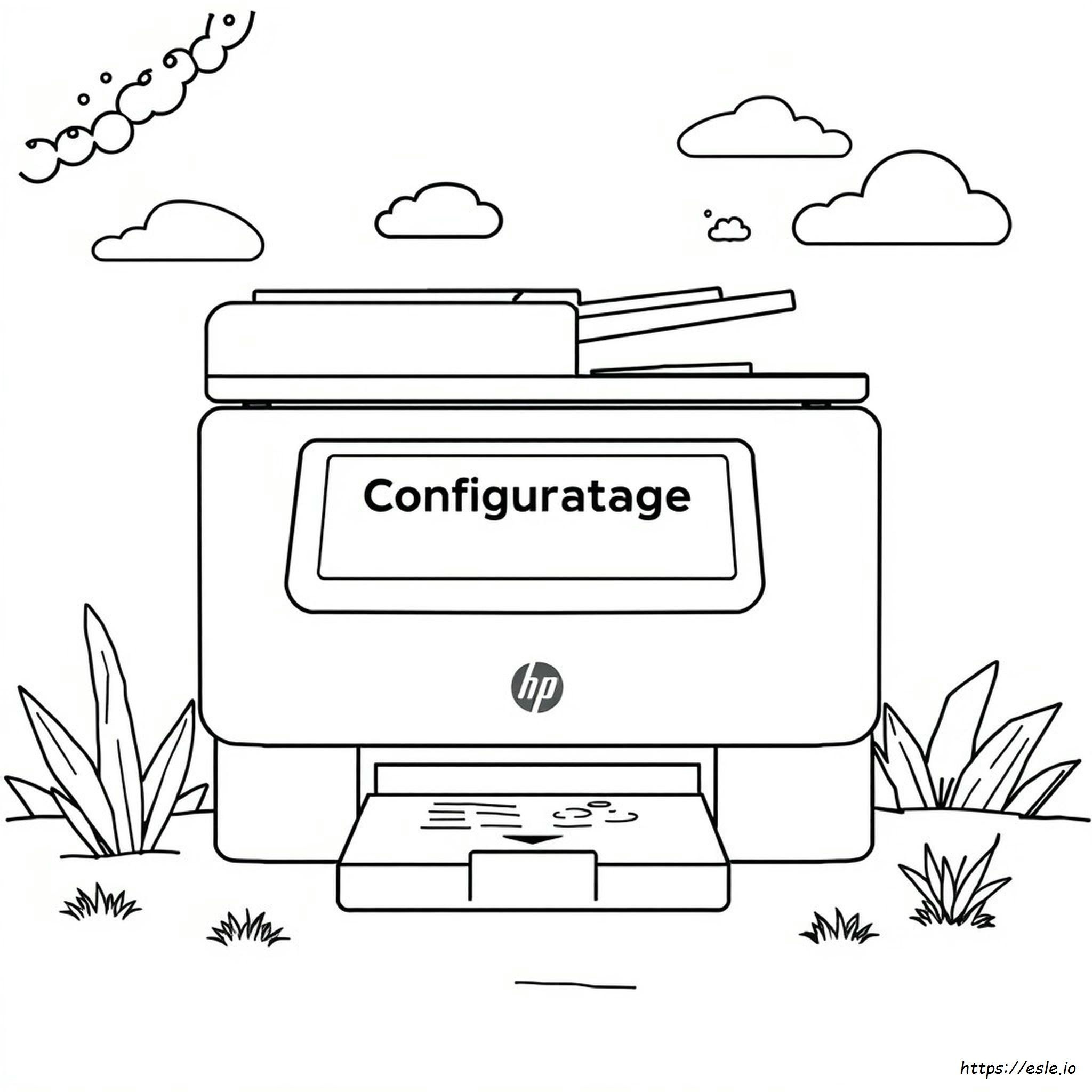 Hp Color Laserjet Pro Mfp M477 Configuratiepagina kleurplaat