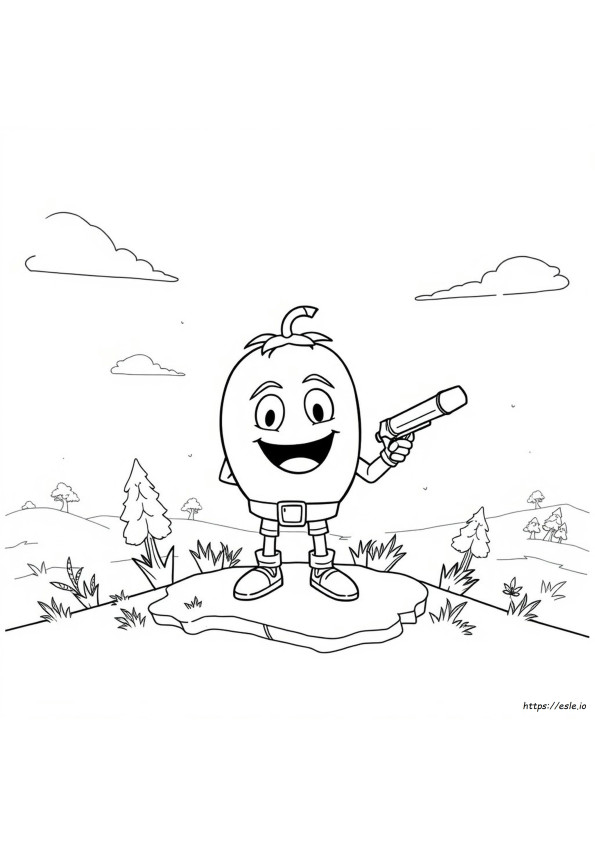 Kolorowanka Fortnite Tomato Head
