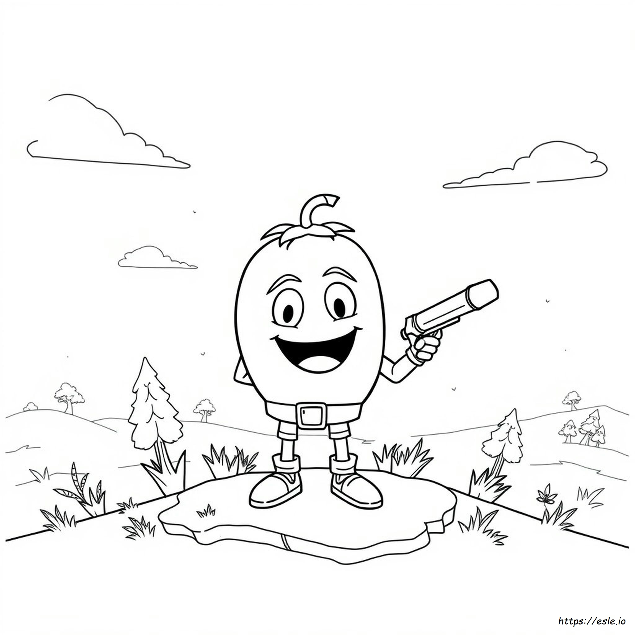 Fortnite Tomato Head Coloring Page