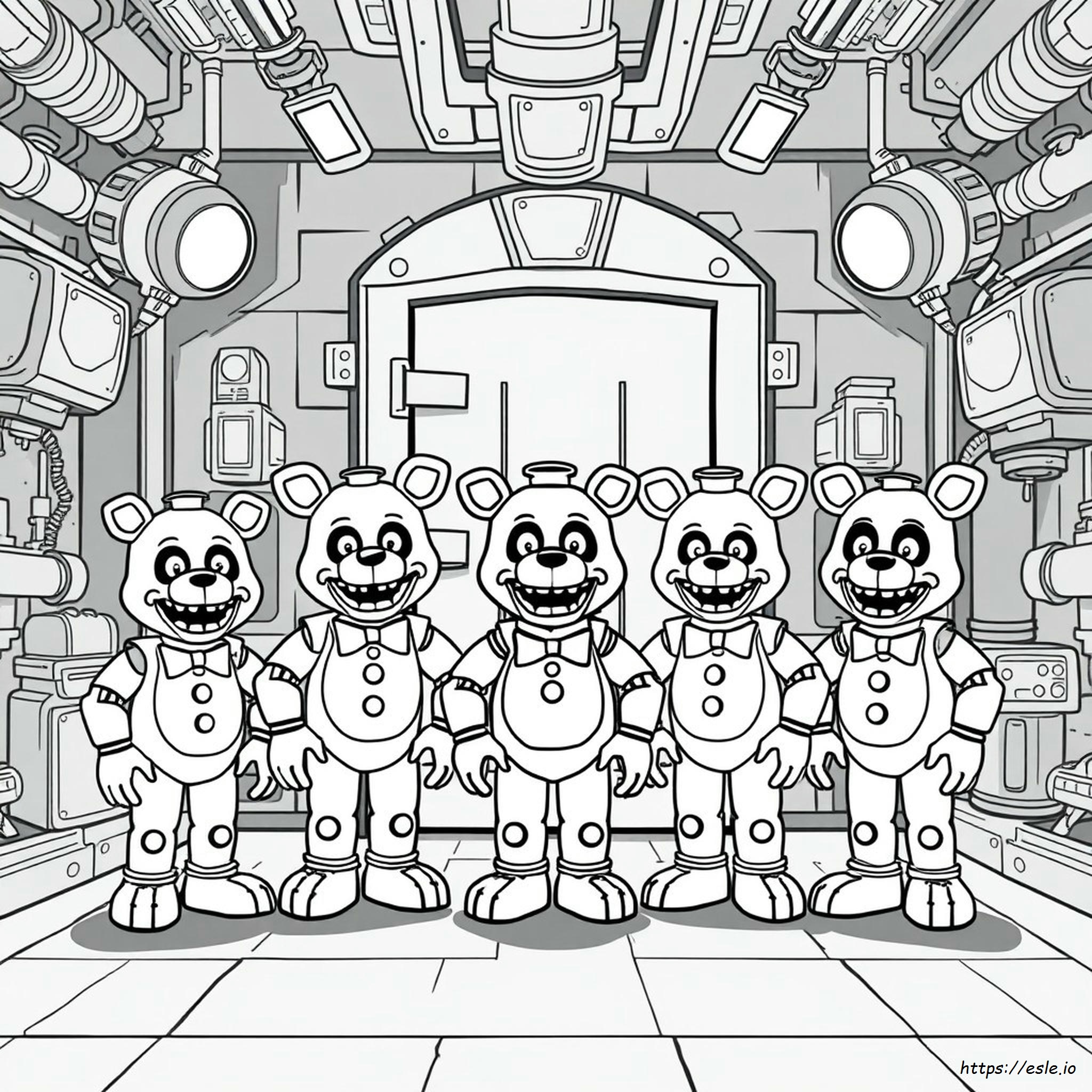 Fnaf World Fnaf Coloring Pages All Characters