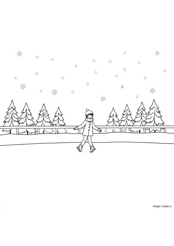 Coloriages Patinage Sur Glace Hiver