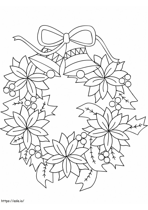 Christmas Wreath coloring page