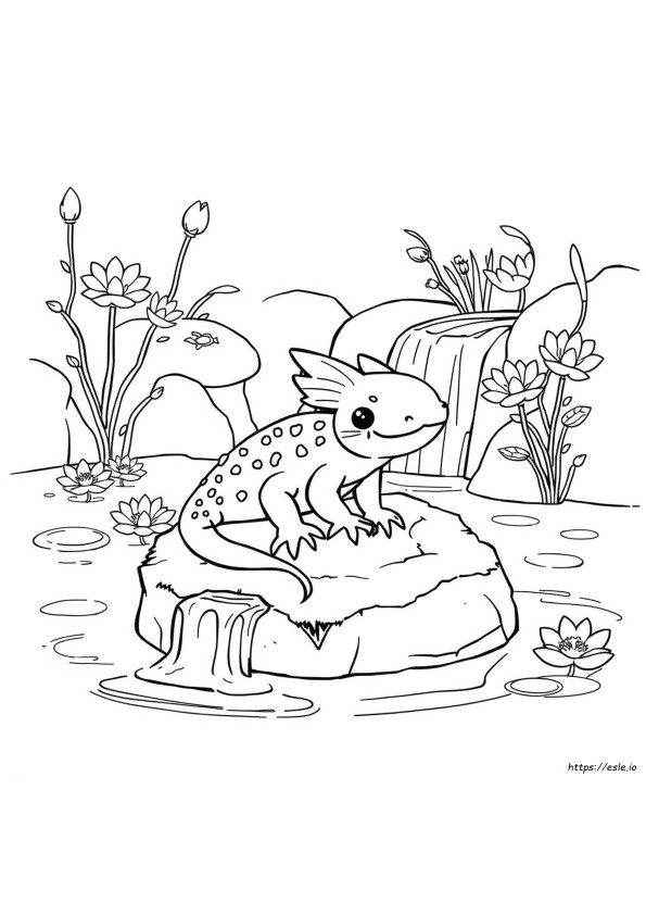 Axolotl Carino Da Colorare