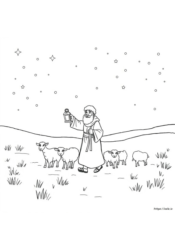 Kolorowanki Pasterze Na Boże Narodzenie