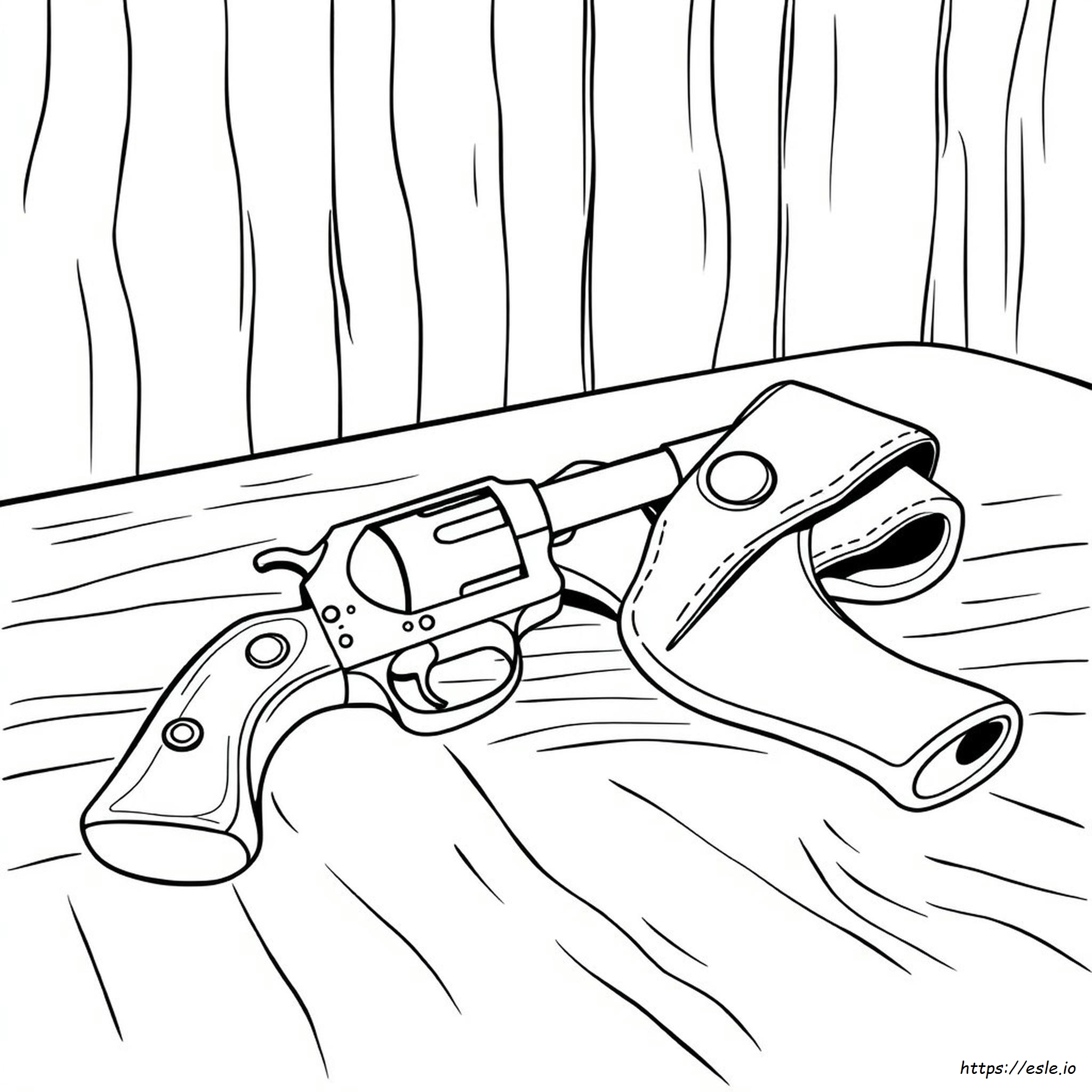 Revolver Coloring Page
