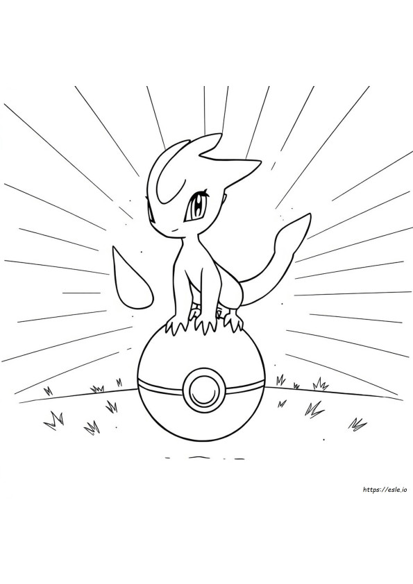 Pagina Da Colorare Della Carta Pokemon Mew