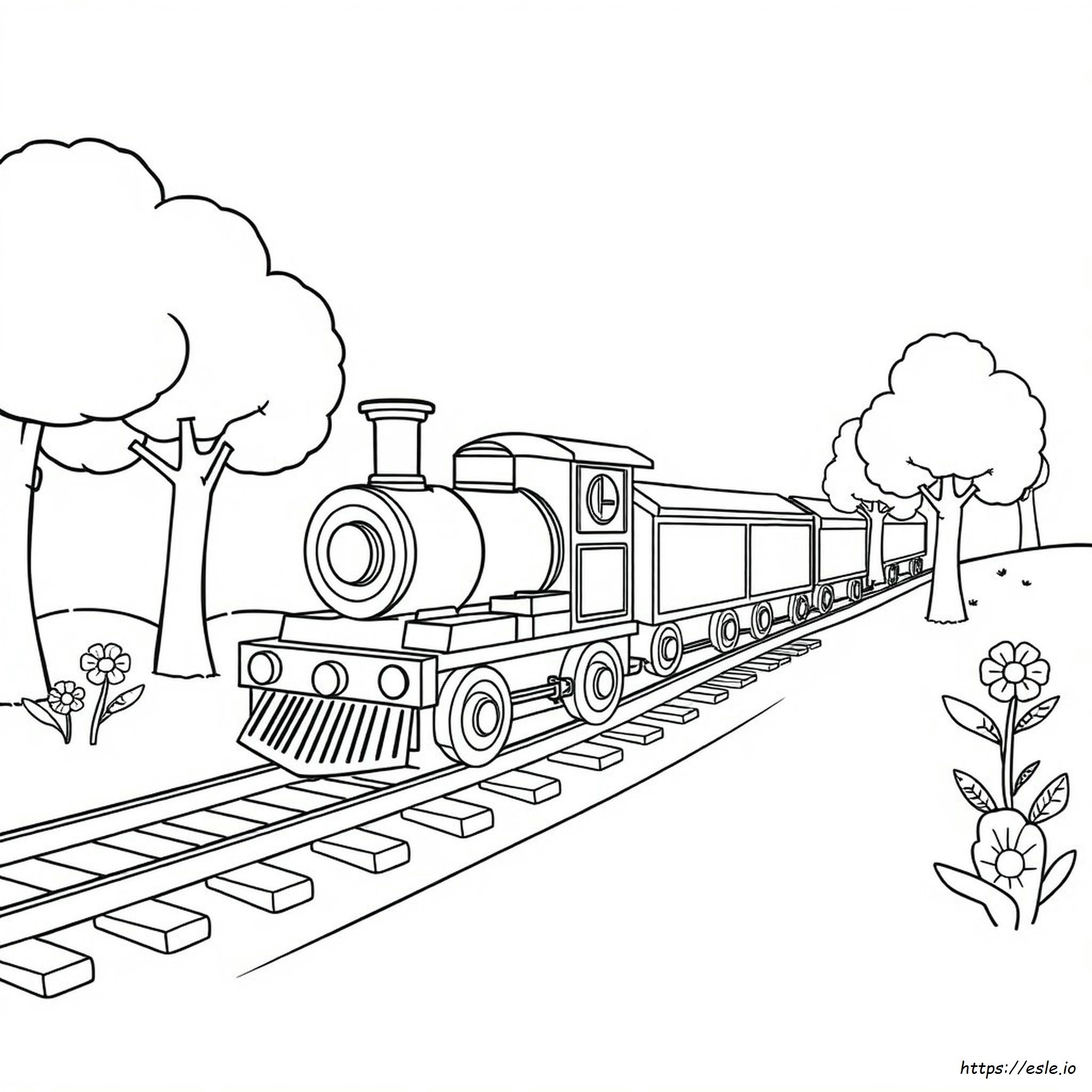 Toy Train Colouring Pages