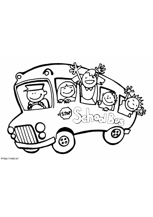 School Bus For Kindergarten coloring page