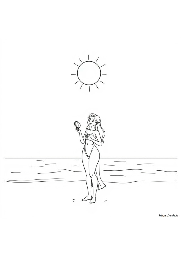 女の子の体のぬりえ