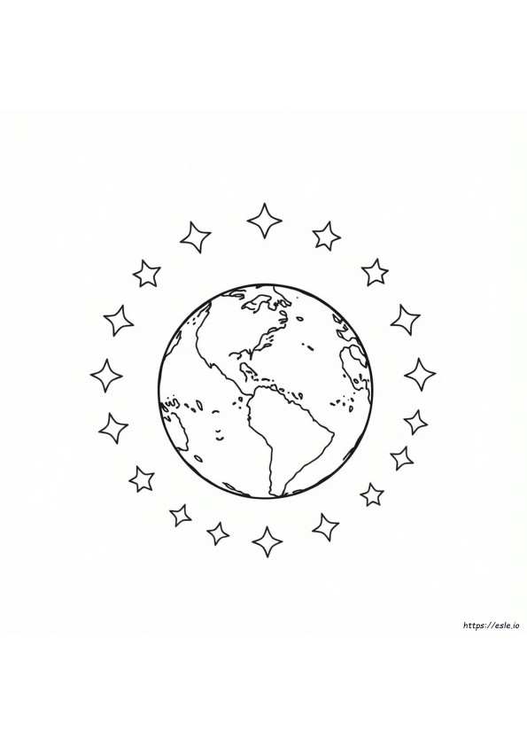Coloring Page Of Planet Earth