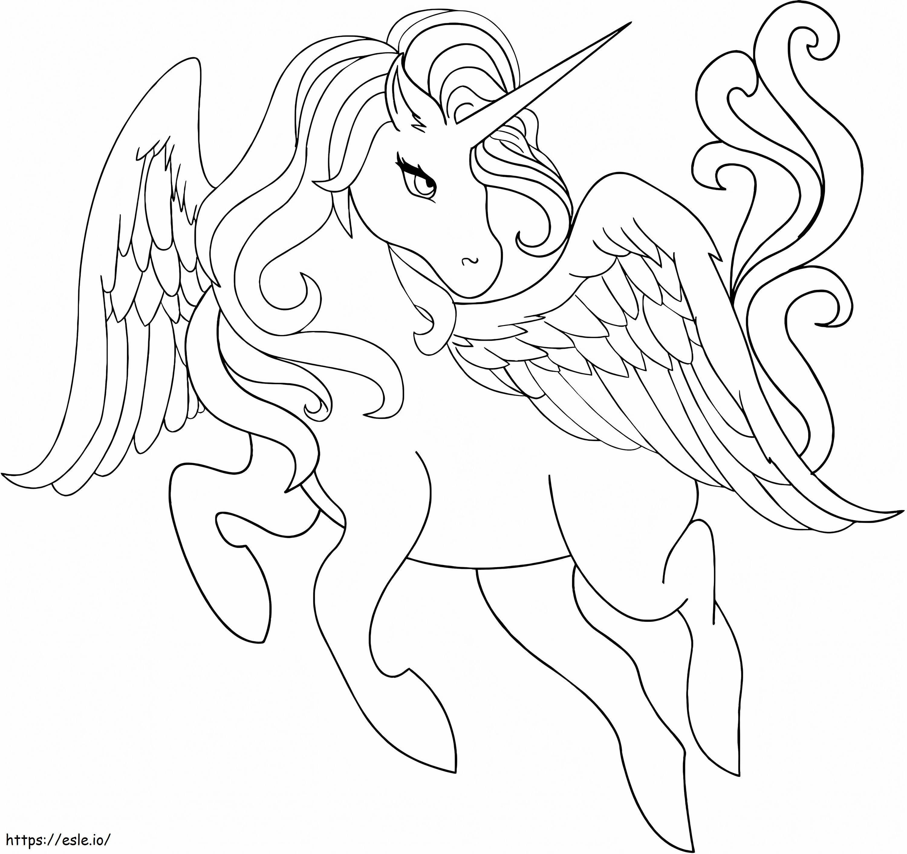 Winged Unicorn A4 E1600618568204 coloring page