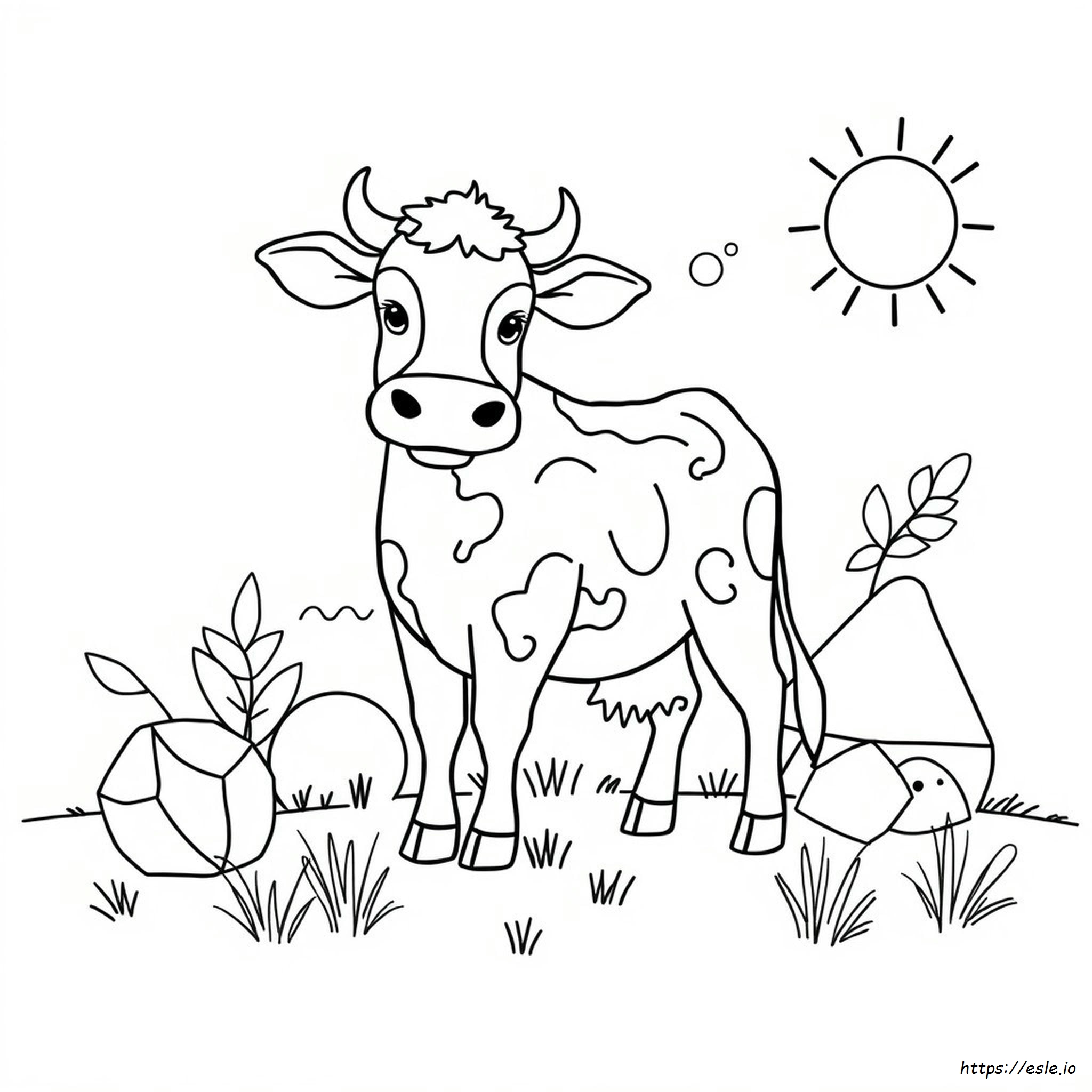 Abstract Cow Coloring Pages