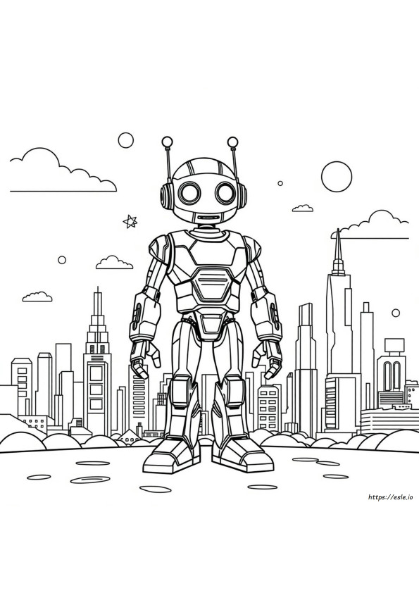 Yazdırılabilir Havalı Robot Boyama Sayfaları