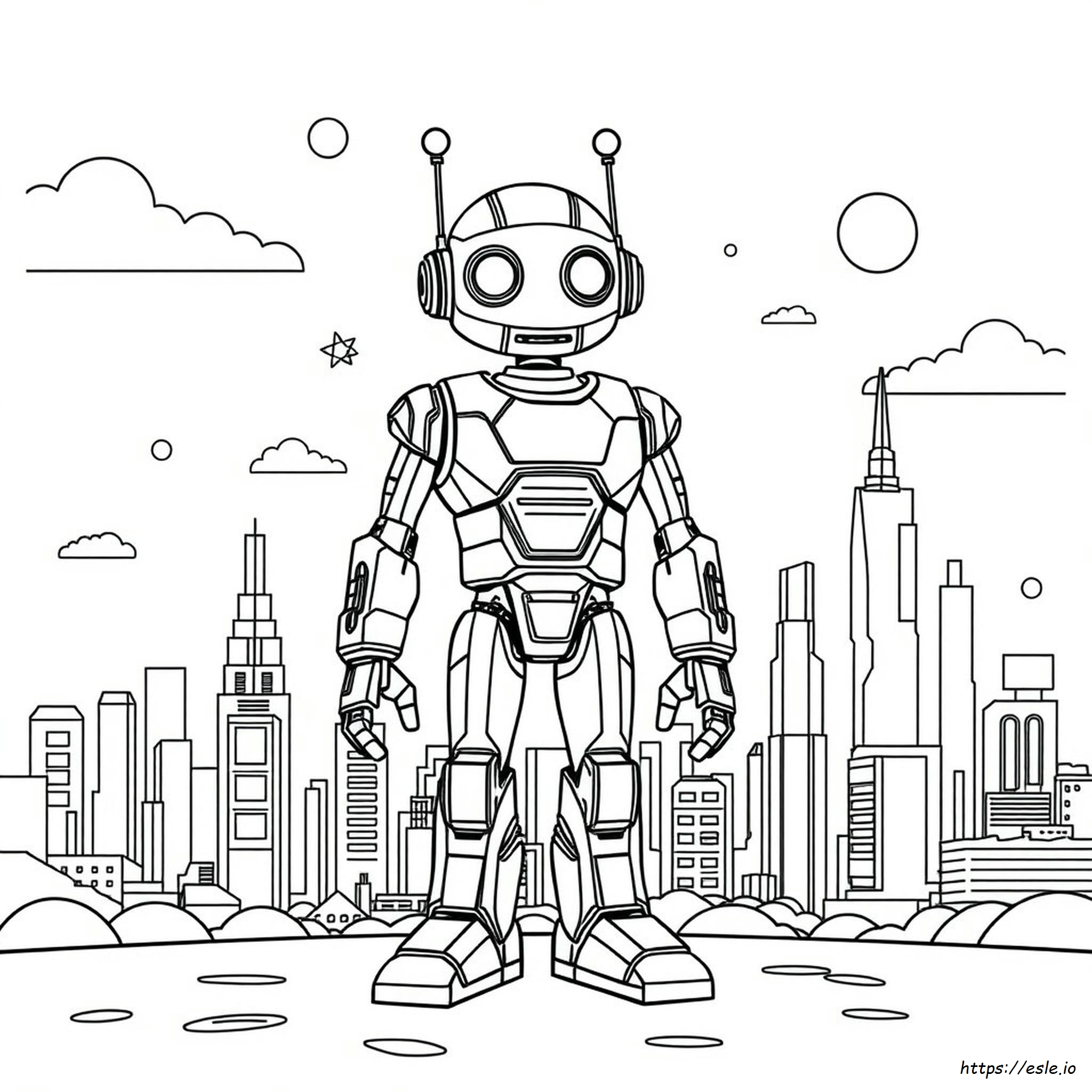 Printable Cool Robot Coloring Pages