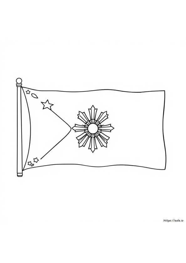 Philippinen Flagge Ausmalbilder