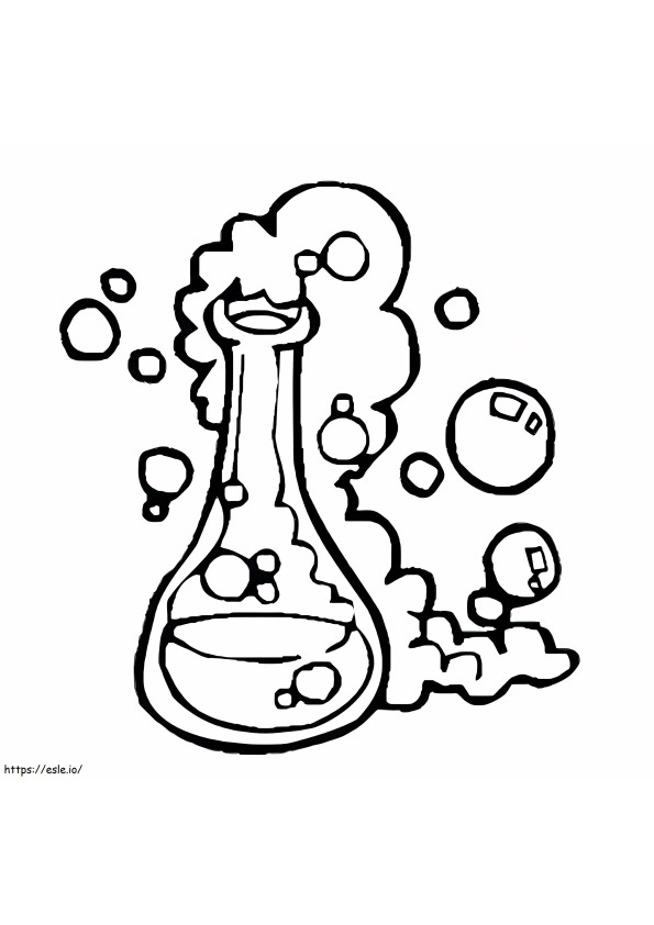 Flask Science Tool coloring page