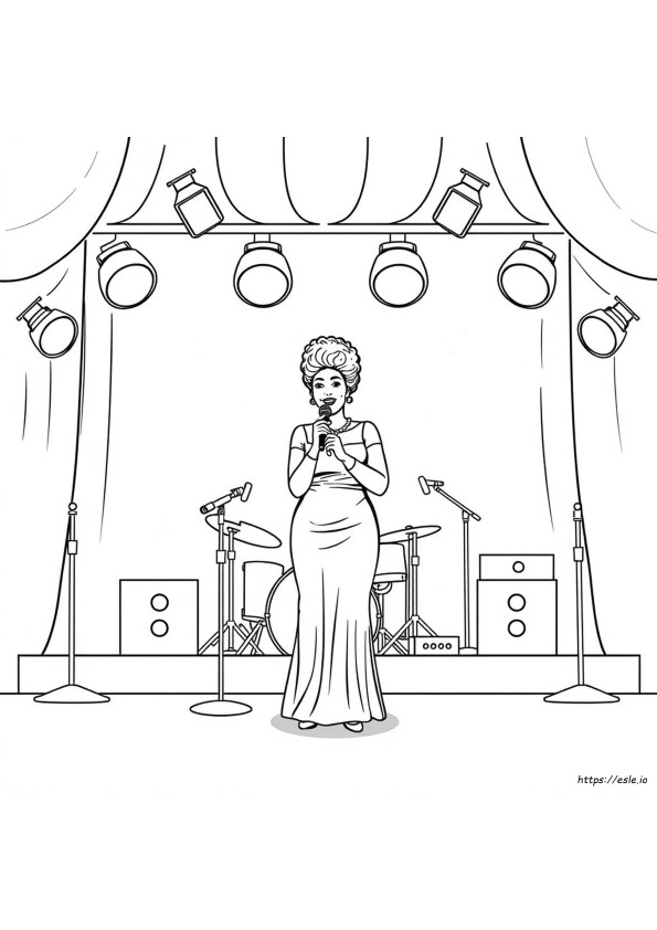 Kolorowanki Billie Holiday