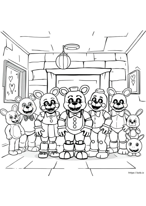 Sister Location Fnaf Tüm Karakterler Boyama Sayfaları