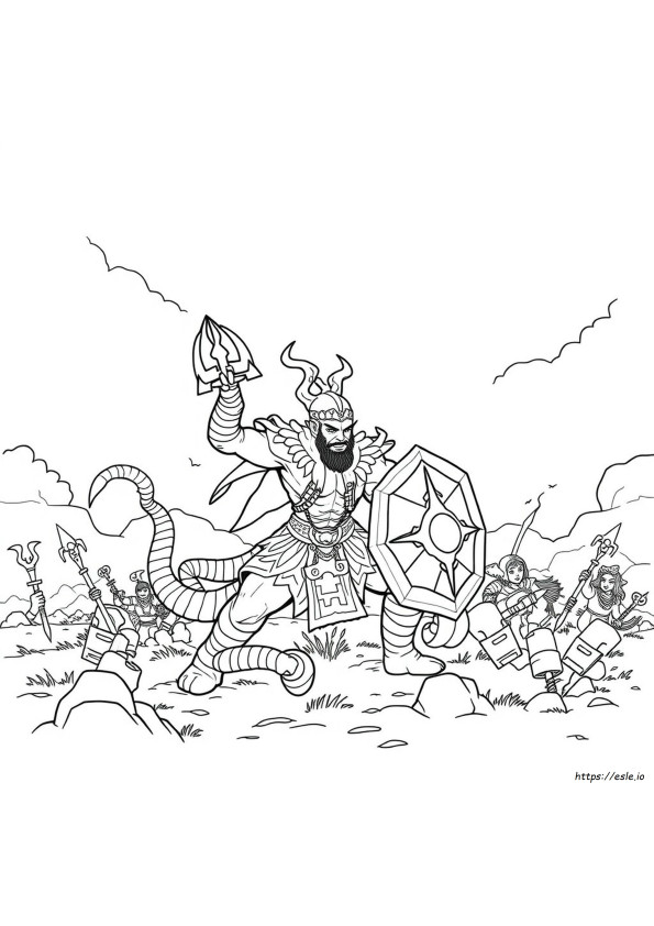 Hojas Para Colorear De Dios De La Guerra