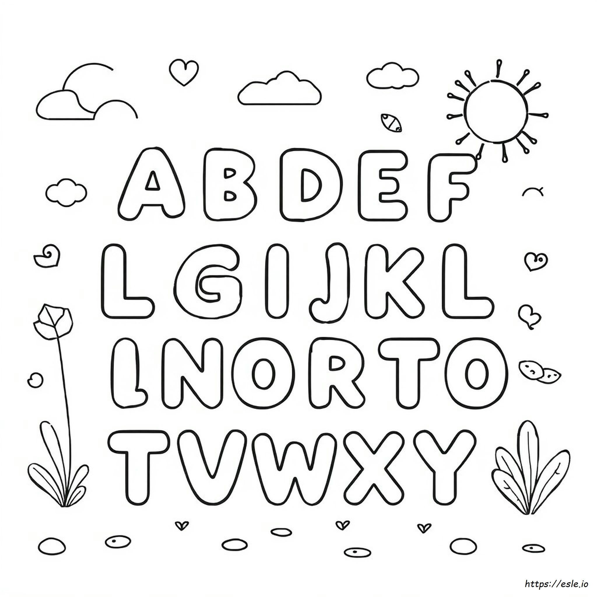 Gratis Printbare Letter Kleurplaten kleurplaat