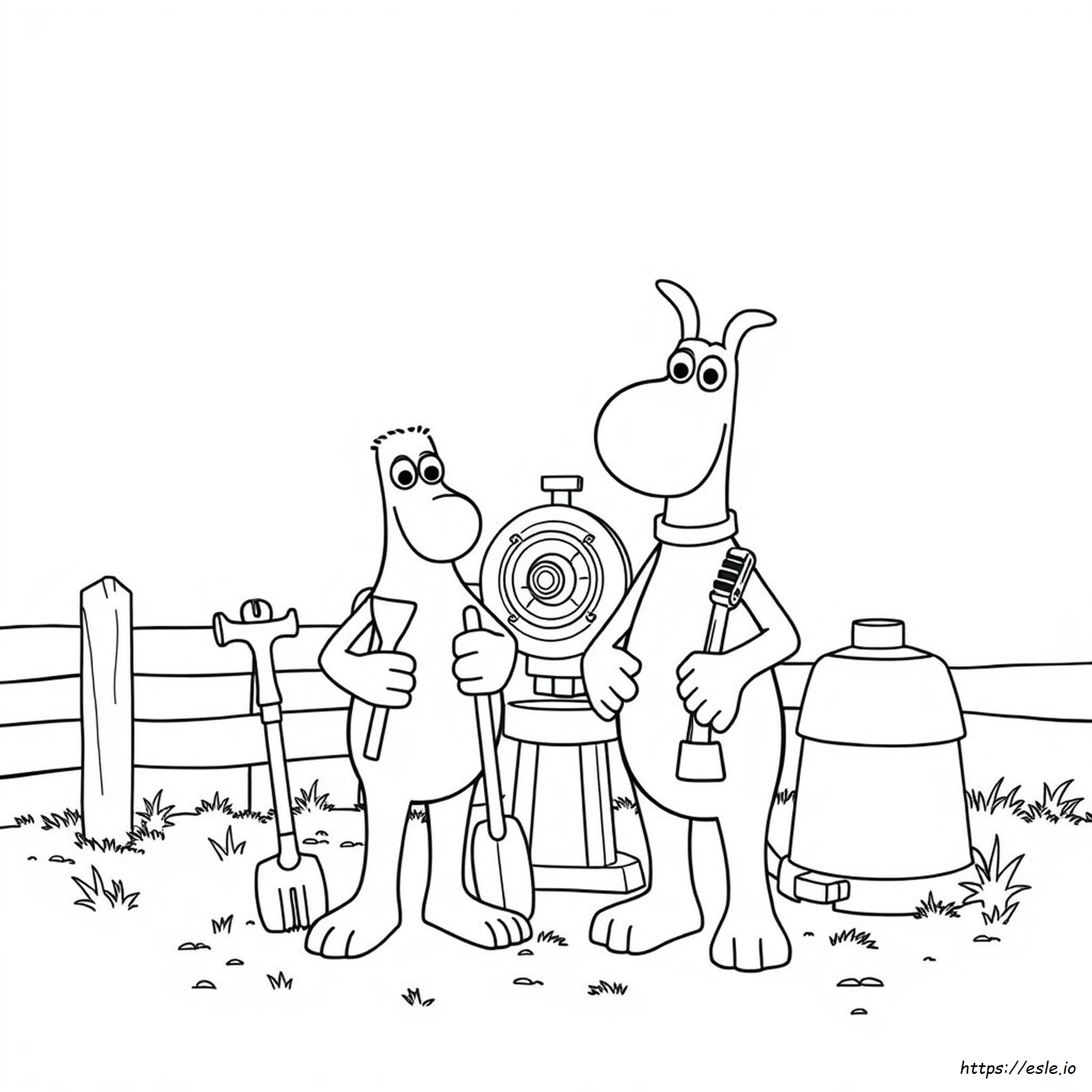 Wallace And Gromit Coloring Pages