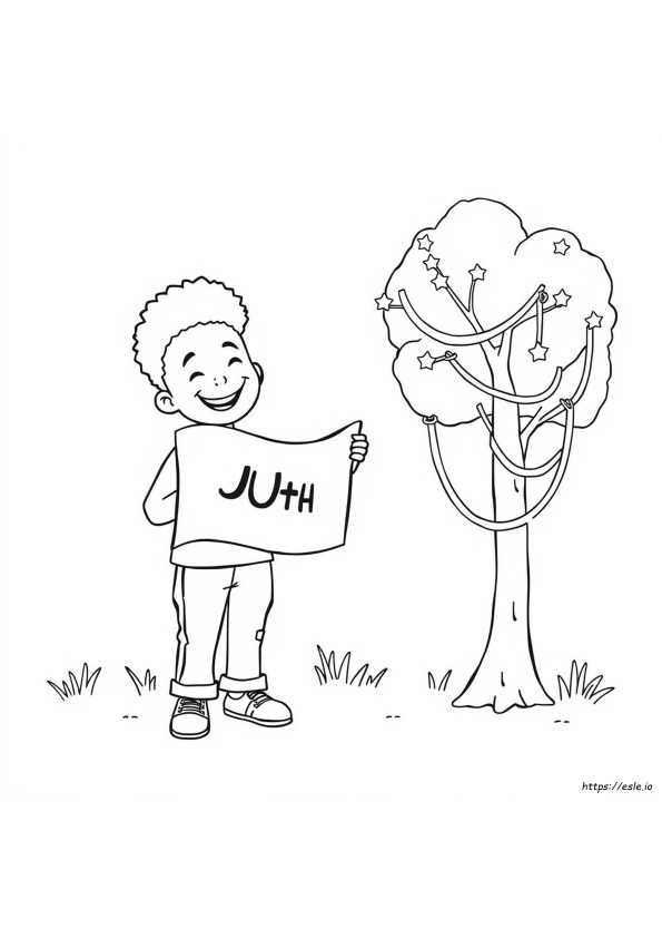Selamat Hari Juneteenth Gambar Mewarnai