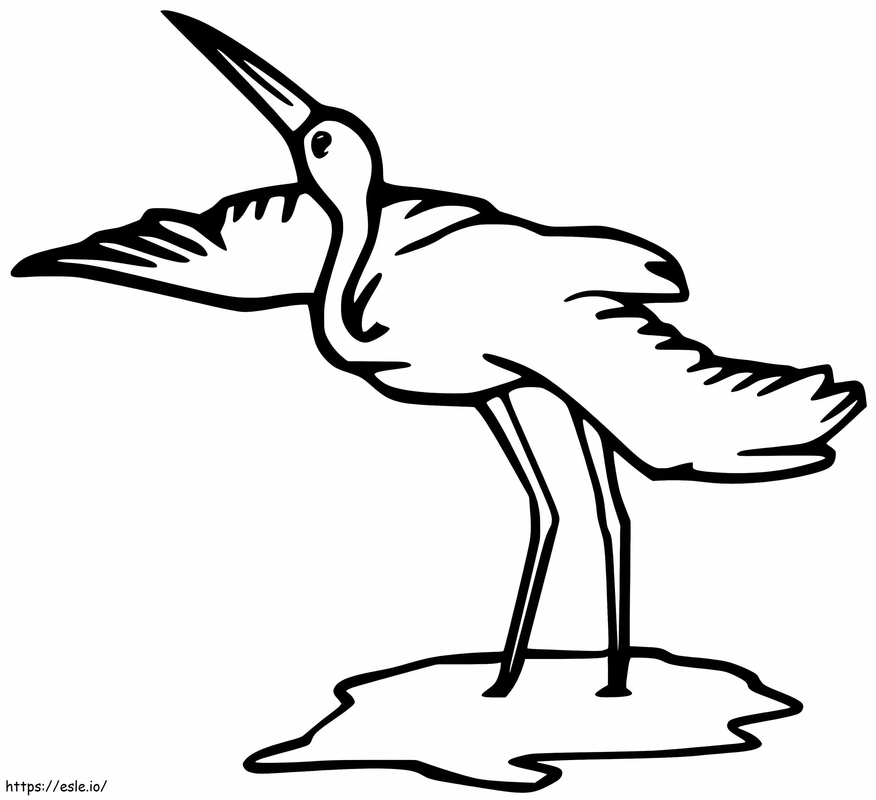 Crane Standing coloring page