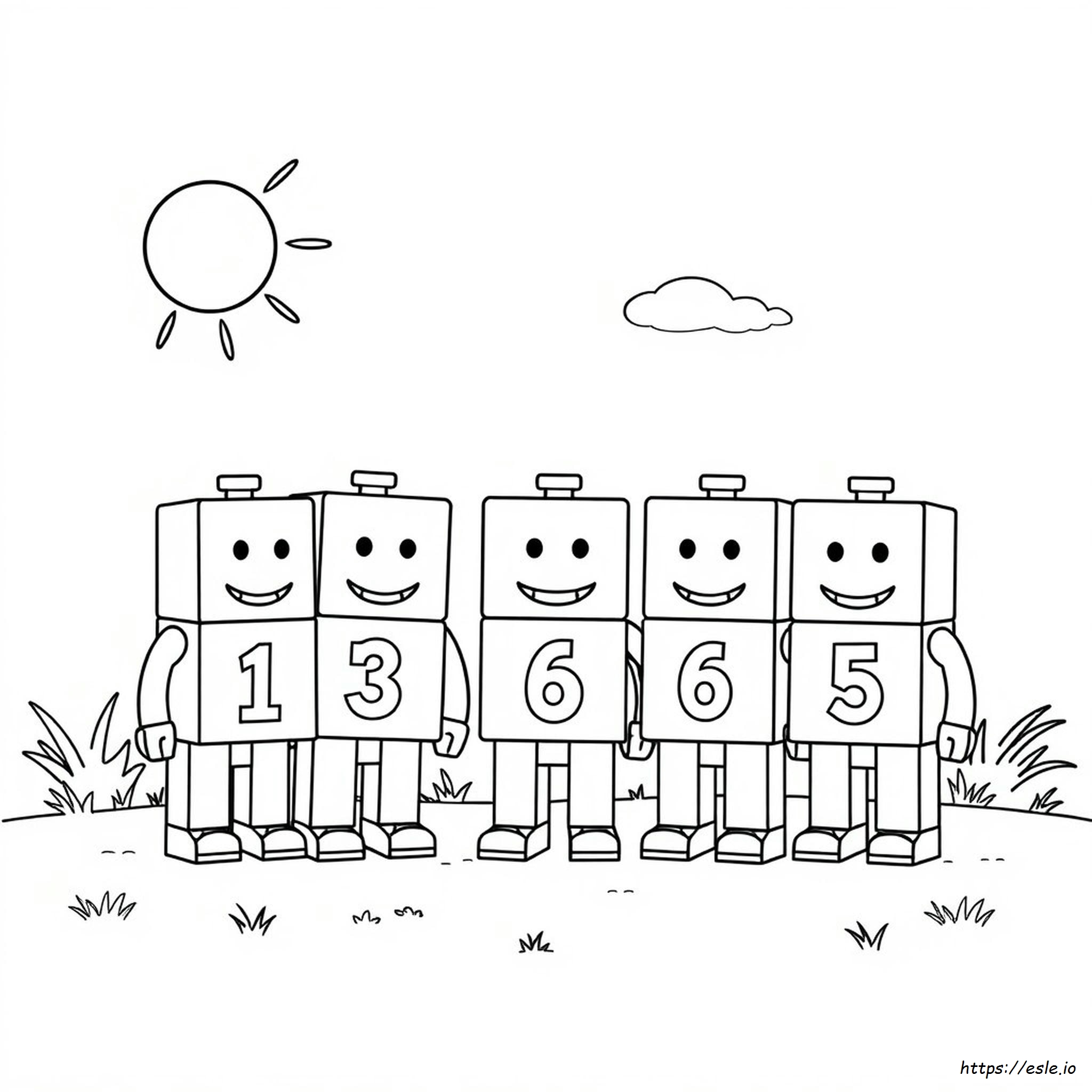 Numberblocks Kleurplaten Gratis kleurplaat